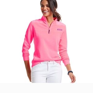 Vineyard Vines Pink Fitted Polo Sweatshirt